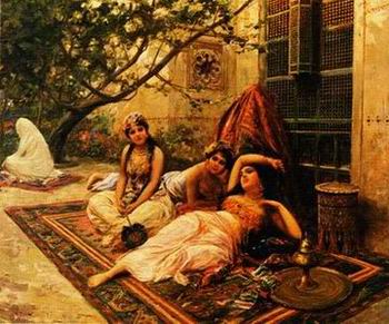 Arab or Arabic people and life. Orientalism oil paintings  236